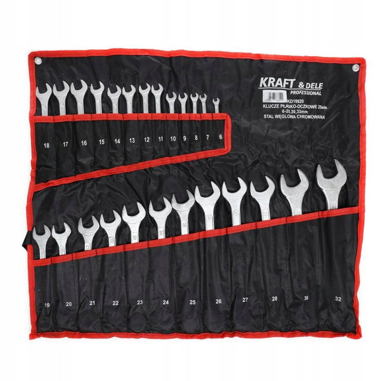 Kombinuotų raktų rinkinys „Kraft&Dele KD10920“, 6–32 mm, 25 vnt., dėkle