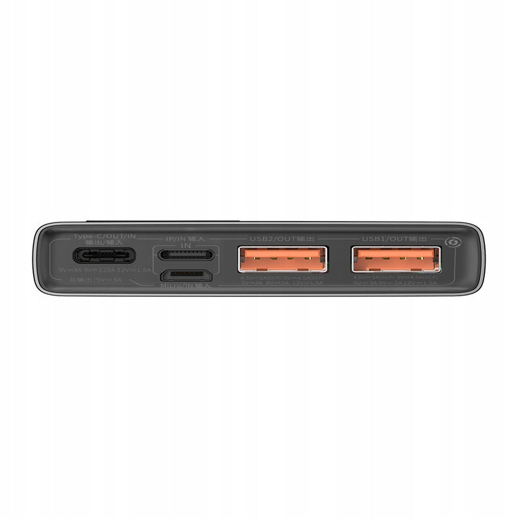 Metalinis išorinis akumuliatorius „Baseus Adaman“ 10000 mAh, 22,5 W, juodas