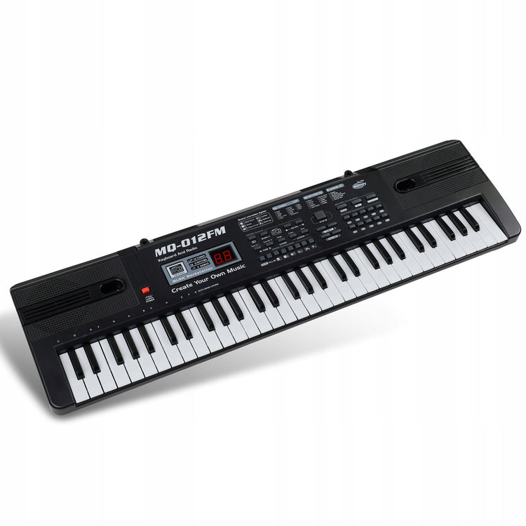 Vaikiškas sintezatorius-pianinas mokymuisi groti, juodas