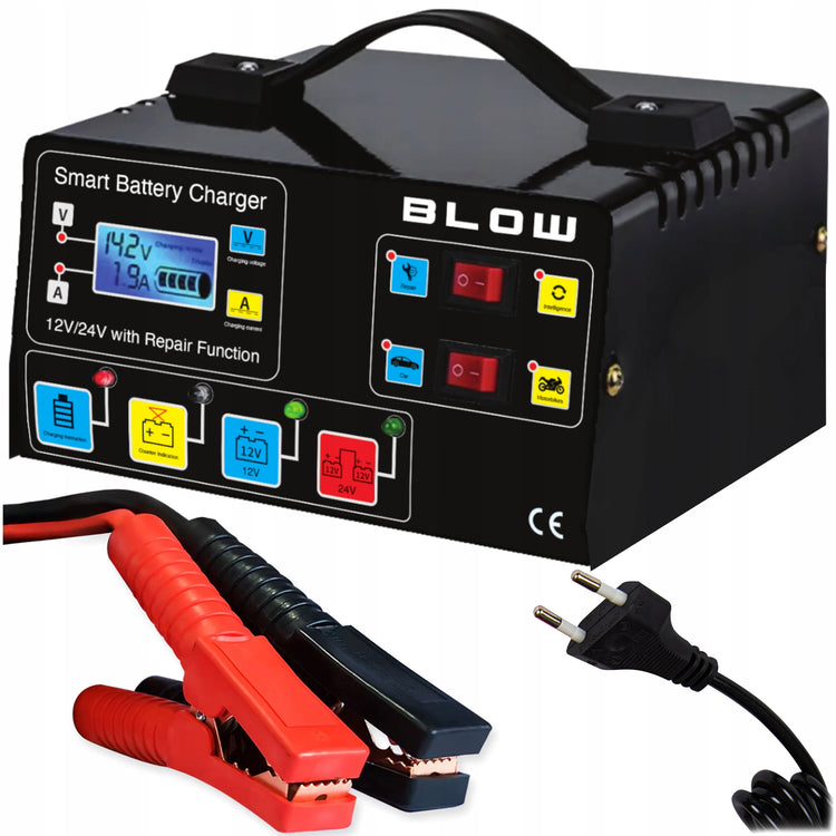 Automatinis akumuliatorių kroviklis „Blow“, 12 / 24 V, 6 A