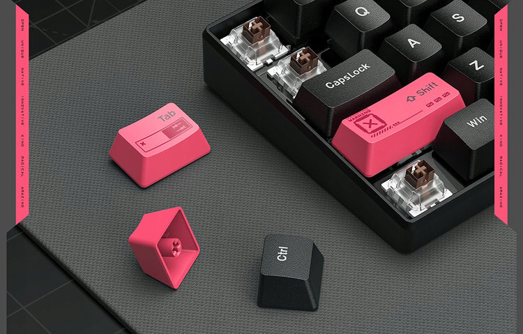 Mechaninė mini klaviatūra „Onikuma G55“, rudi jungikliai, RGB