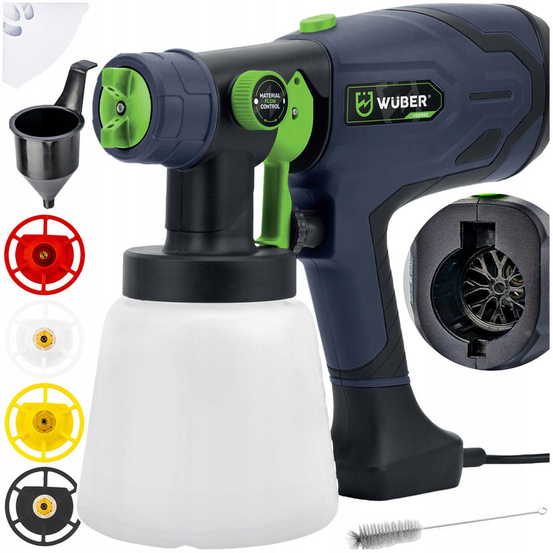 Elektrinis dažymo pistoletas „Wuber“ su srauto reguliavimu, 400 W, 1 l