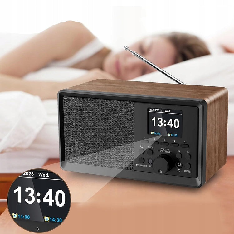 Retro radijas „Blaupunkt DR10CR“ DAB+/FM, Bluetooth, įkraunamas, medinis