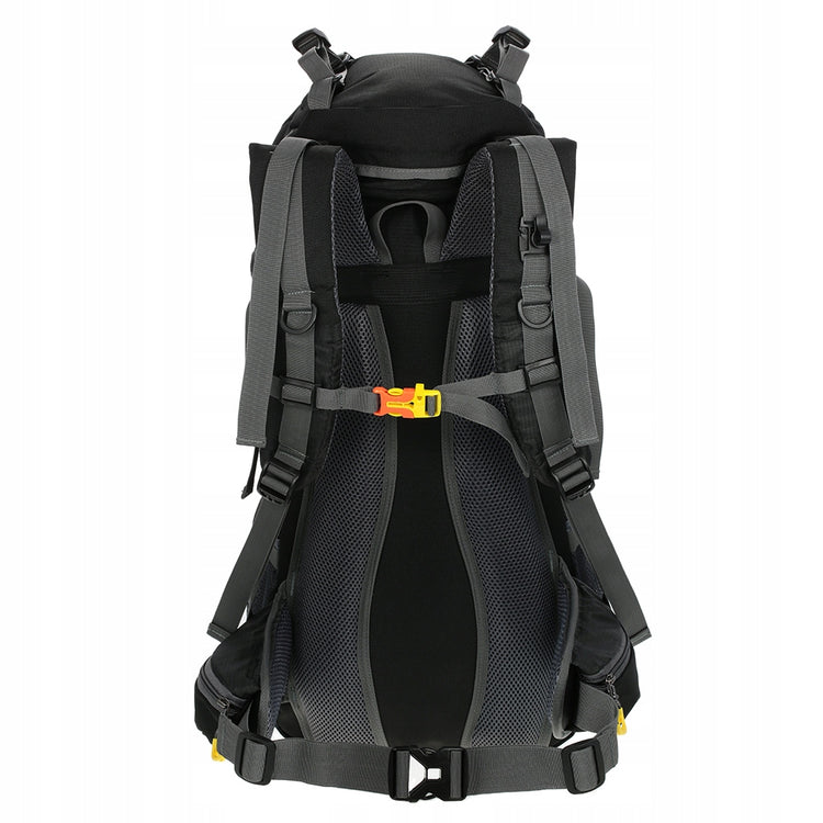 Turistinė trekingo kuprinė su apsauga nuo lietaus, 50 l, juoda