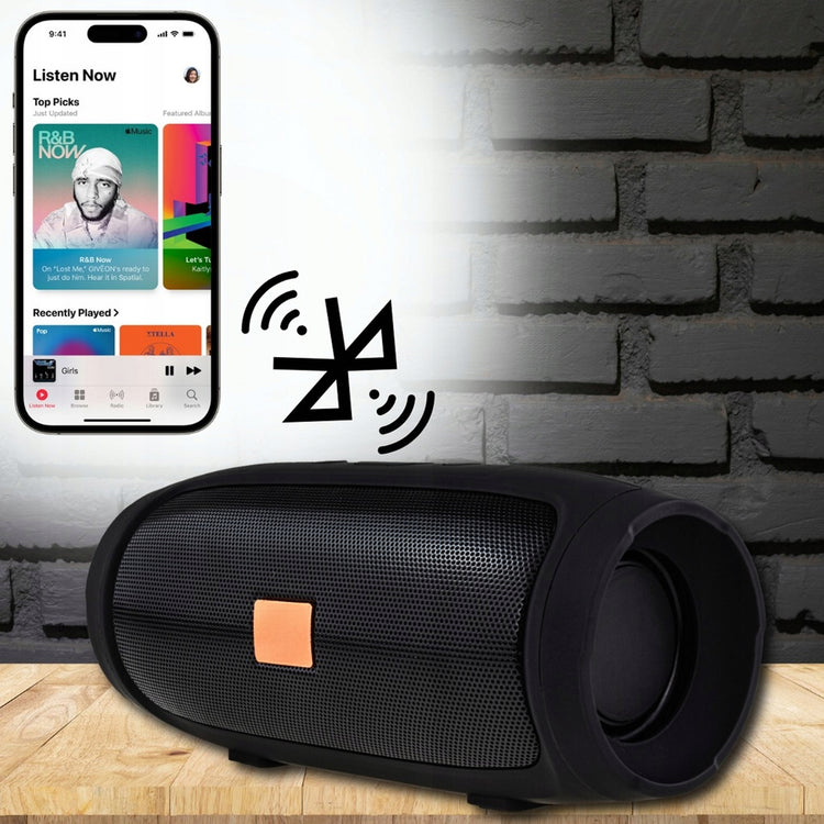 Nešiojama Bluetooth kolonėlė „Lewer E3-Mini“ su 4 garsiakalbiais, juoda