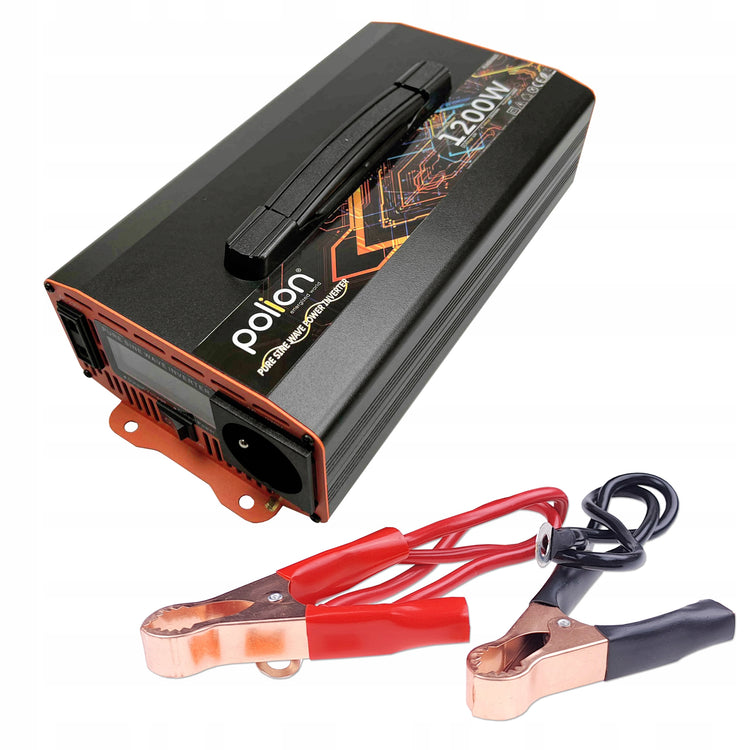 Įtampos keitiklis „Polion“ 12 V / 230 V, 1200 W, gryna sinusinė banga – nuotrauka 5