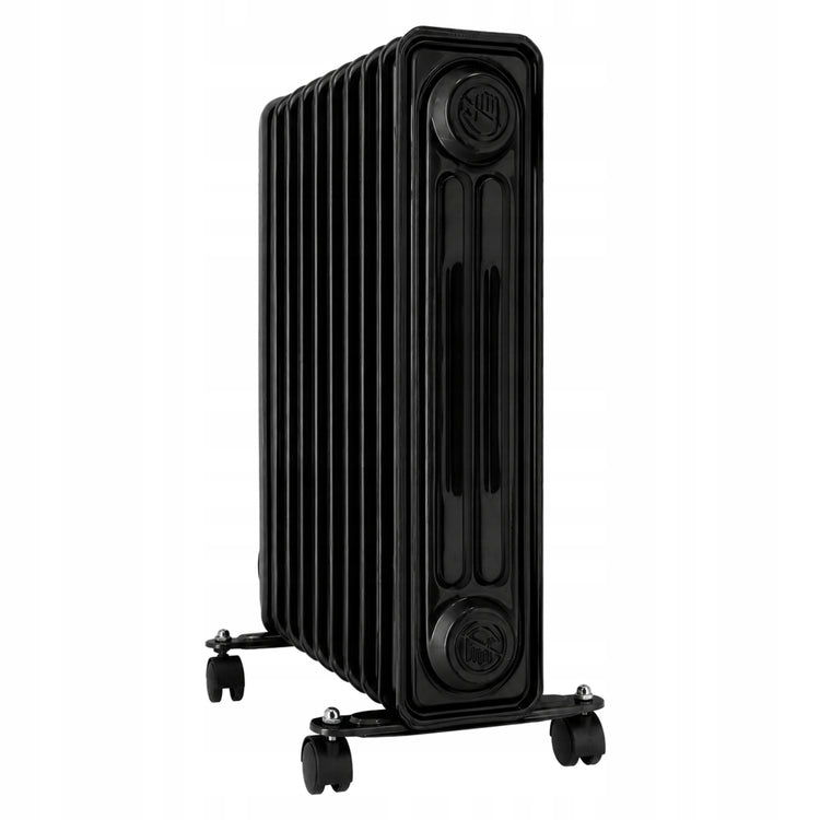 Tylus tepalinis radiatorius su termostatu, 2500 W, 13 sekcijų, juodas