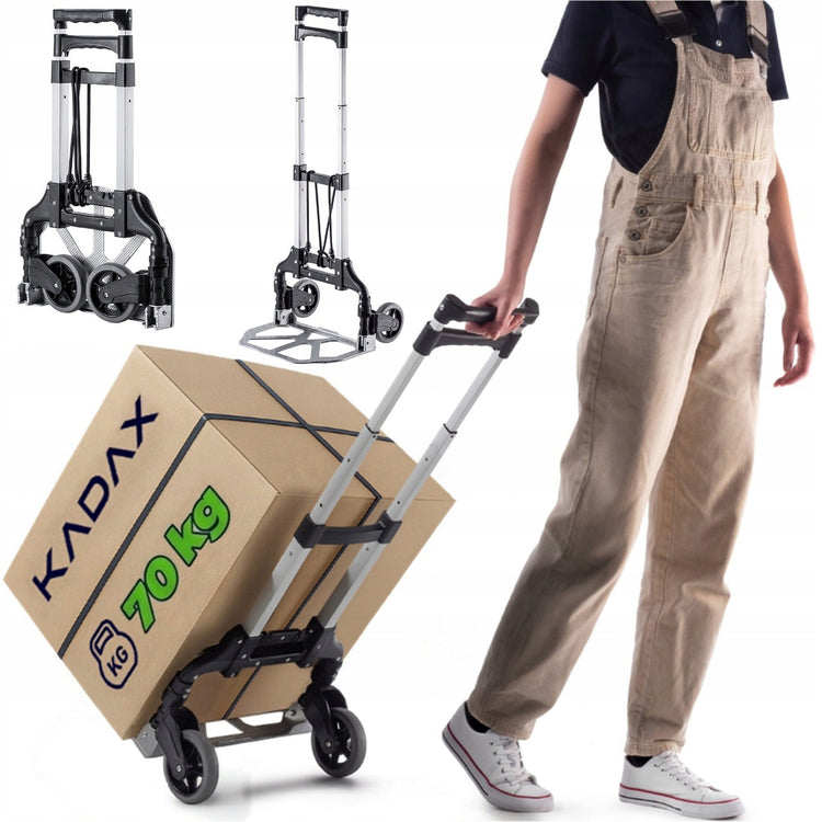 Lengvas aliumininis sulankstomas vežimėlis „Kadax K10071“, iki 70 kg