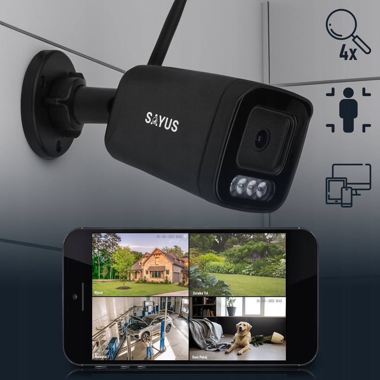 Lauko Wi-Fi stebėjimo kamera „Sayus US-2610 Nova“, 8 MP, 4K, metalinis korpusas