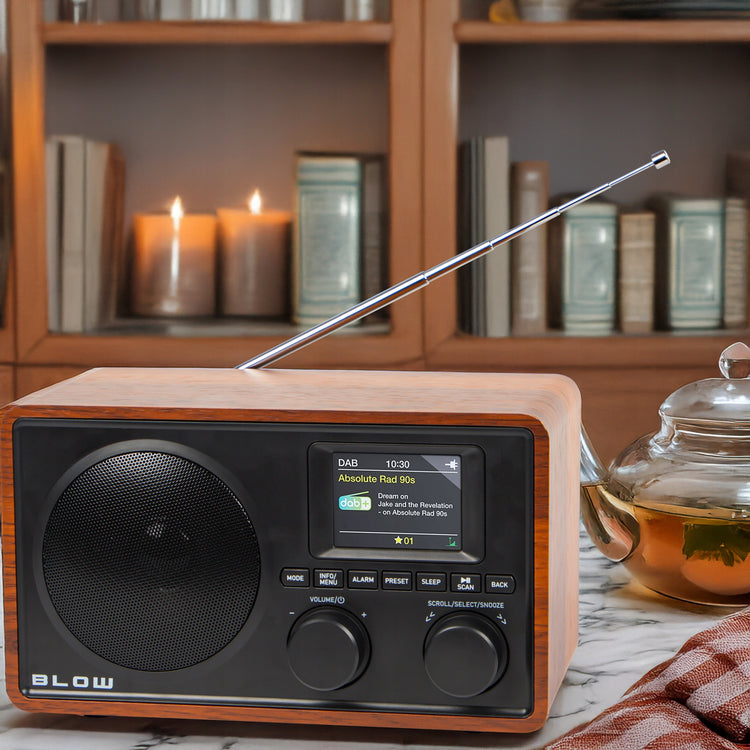 Retro virtuvės radijas „Blow RK5“ DAB+/FM su Bluetooth ir žadintuvu