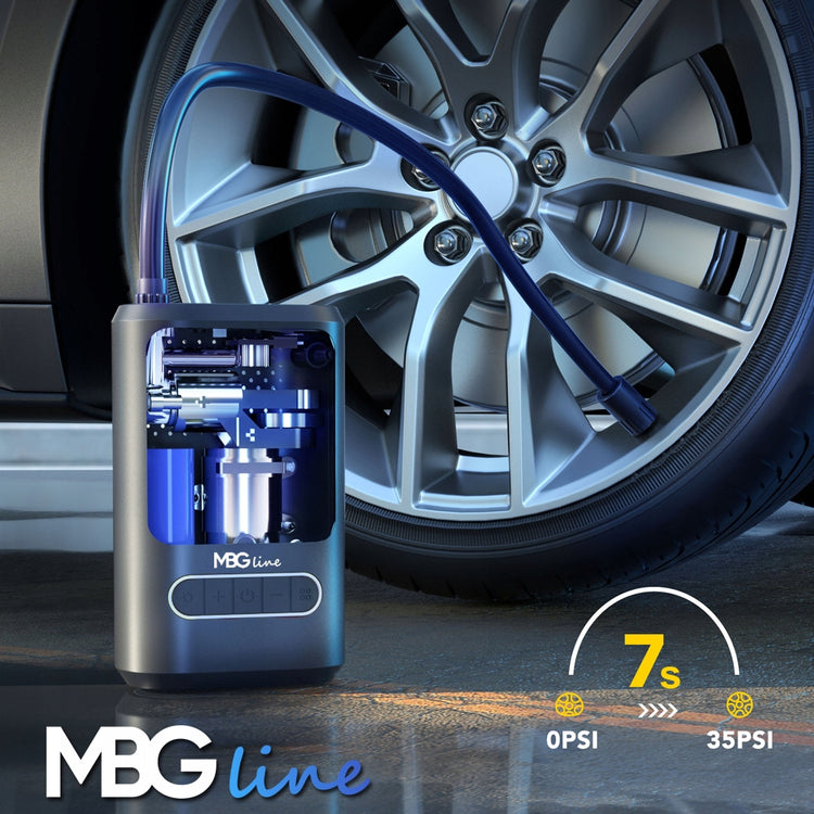 Belaidis automobilinis kompresorius „MBG Line 8466 Pro“ su nešiojamuoju krovikliu