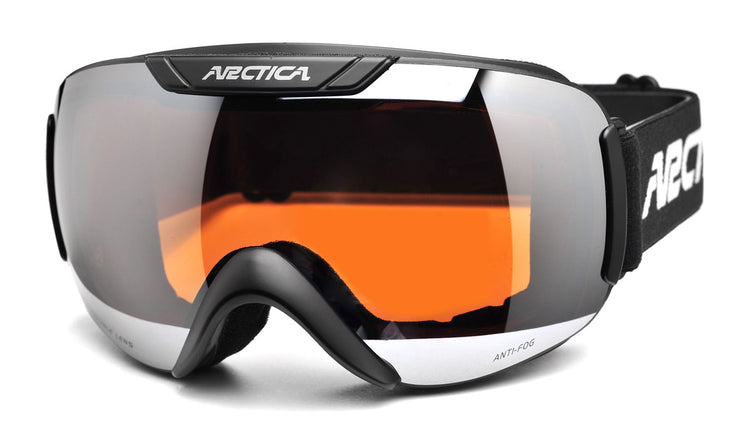 Slidinėjimo akiniai „Arctica G-117“ su oranžiniu dvigubu stiklu, UV400