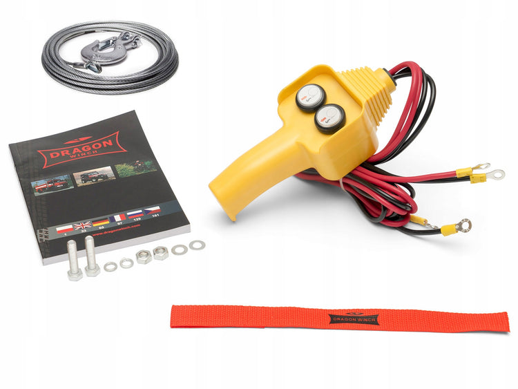 Elektrinė gervė „Dragon Winch“ 12 V, 2000 lb, su lynu – nuotrauka 5