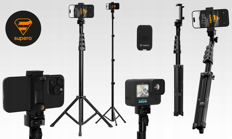 Asmenukių lazda-trikojis „Supero“ su Bluetooth pultu, iki 180 cm