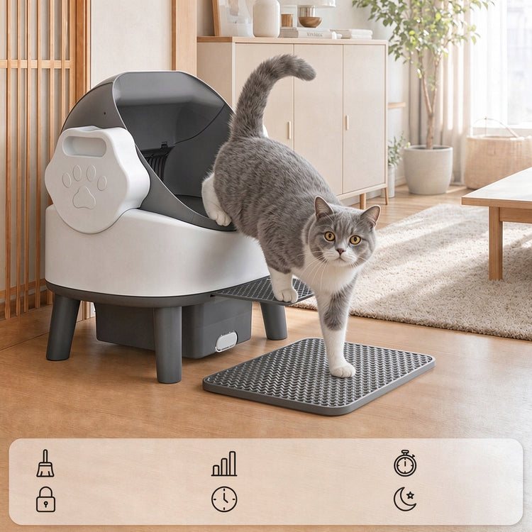 Savaime besivalanti katės kraiko dėžė „CATLINK“ 80 l su Wi-Fi