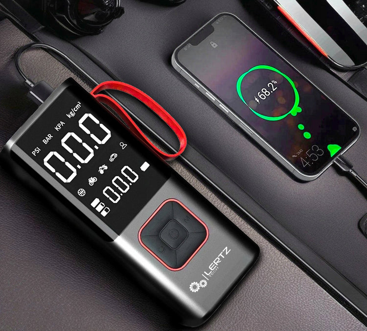 Belaidis kompresorius „Lertz“ automobiliui ir dviračiui, su nešiojamuoju krovikliu