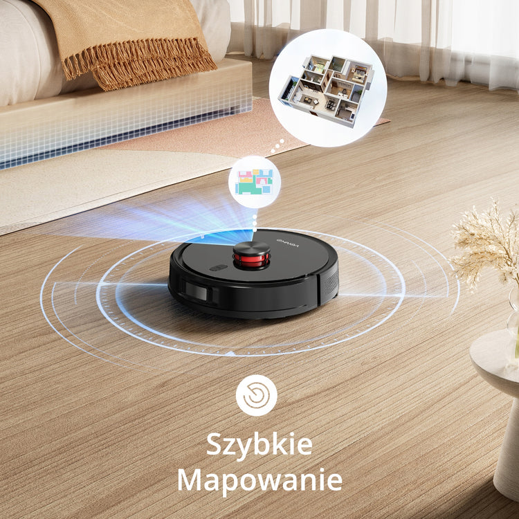 Robotas siurblys „Vonko S6 Pro“ su ištuštinimo stotele, 6000 Pa, LiDAR – nuotrauka 6