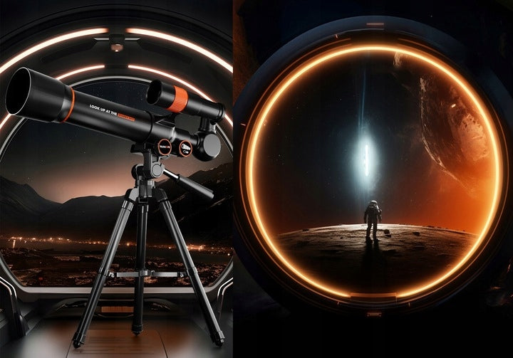Astronominis teleskopas vaikams su trikoju ir priedais, nuo 8 metų