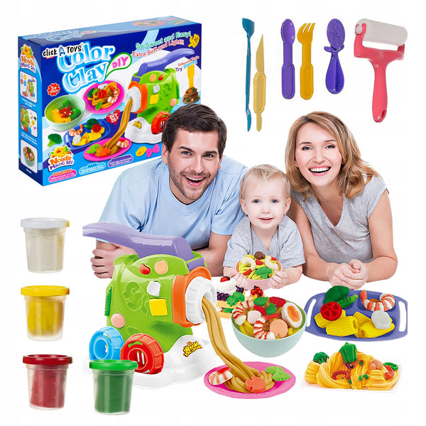 Plastilino rinkinys su tortų ir makaronų mašinėle „click4TOYS“