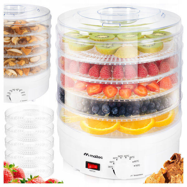 Maisto džiovyklė grybams ir vaisiams „Maltec DryMaster“, 500 W, 5 lentynos