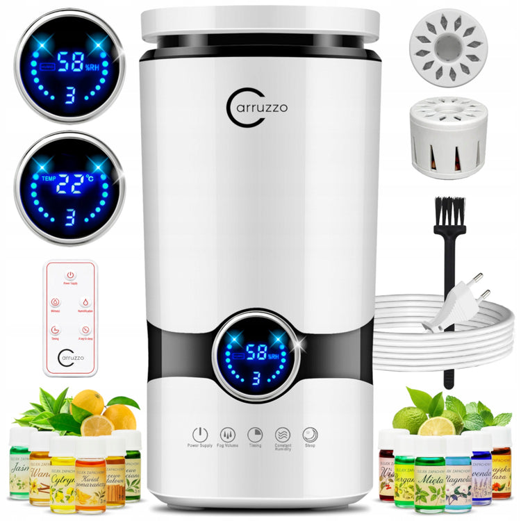 Oro drėkintuvas „Carruzzo Smart Mist Pro Air+“, 4 l, su aromaterapija