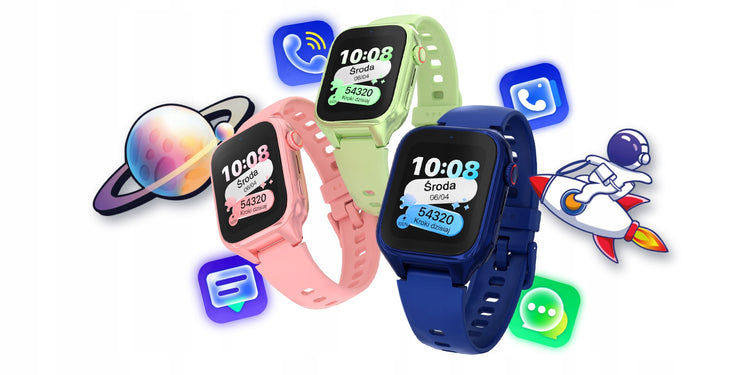 Išmanusis laikrodis vaikams „Stelio Junior“ 4G LTE su GPS, SOS ir kamera, IP67