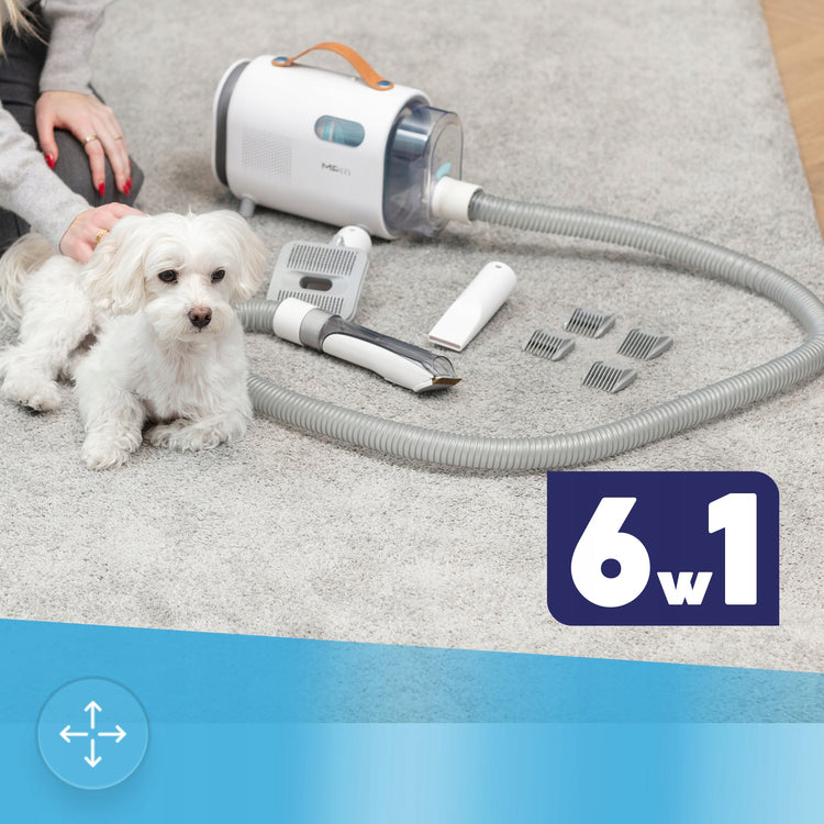 Gyvūnų kirpimo rinkinys su siurbliu 6in1 „MPM MOD-1000“