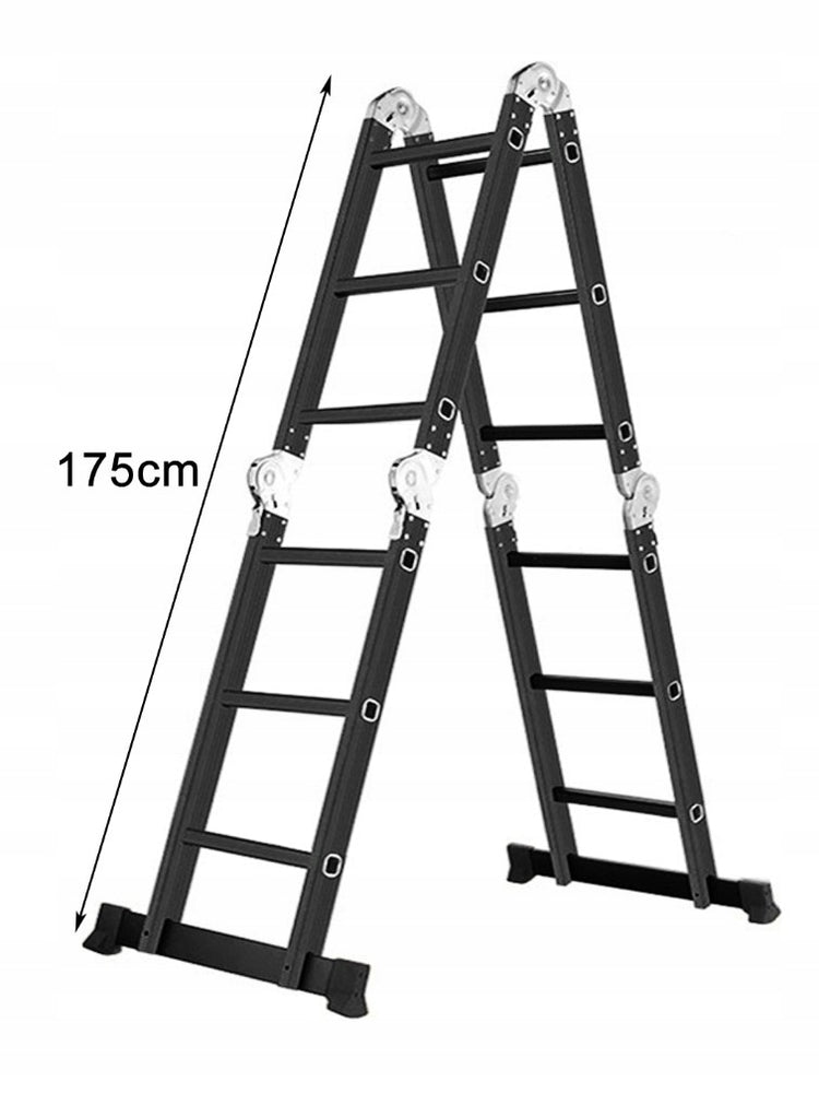Daugiafunkcės aliuminės kopėčios su platforma „Kontrakt“ 4×3, 4,5 m, 150 kg