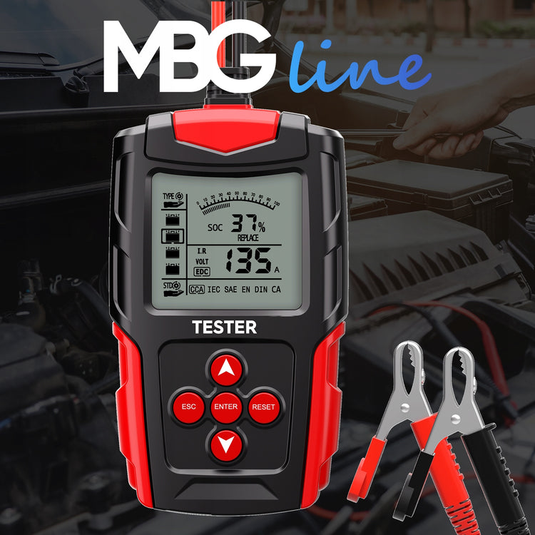 Skaitmeninis akumuliatorių testeris „MBG Line FBT200 PRO“, 12/24 V, 3–200 Ah, LCD