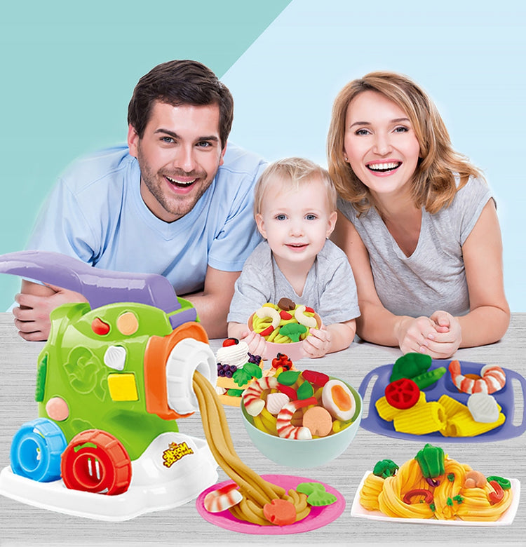 Plastilino rinkinys su tortų ir makaronų mašinėle „click4TOYS“