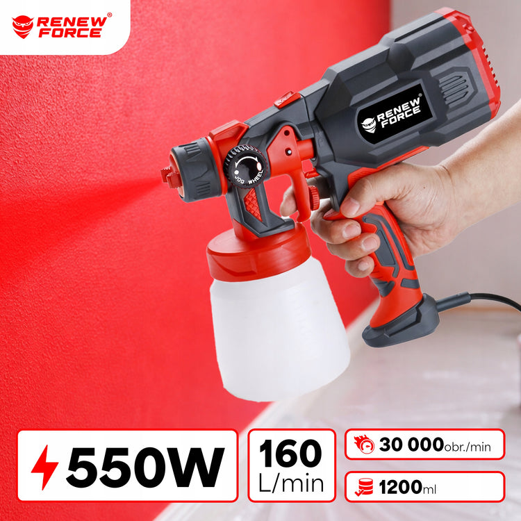 Elektrinis dažymo pistoletas „Renew Force“, 550 W, 1,2 l