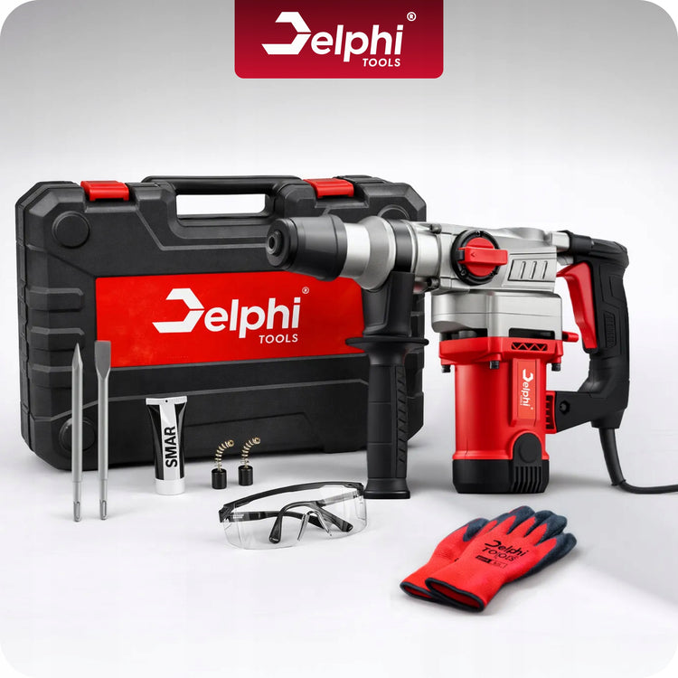 Perforatorius „Delphi Tools“ SDS+, 2200 W, 4 J, su 2,8 m laidu – nuotrauka 2