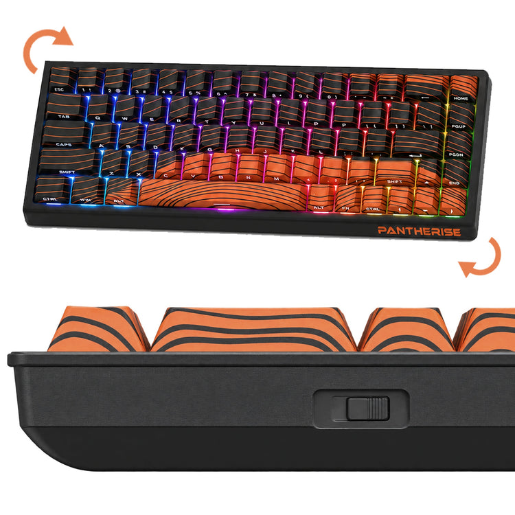 Belaidė mechaninė klaviatūra „Vibe“ 68 klavišai, Bluetooth, RGB