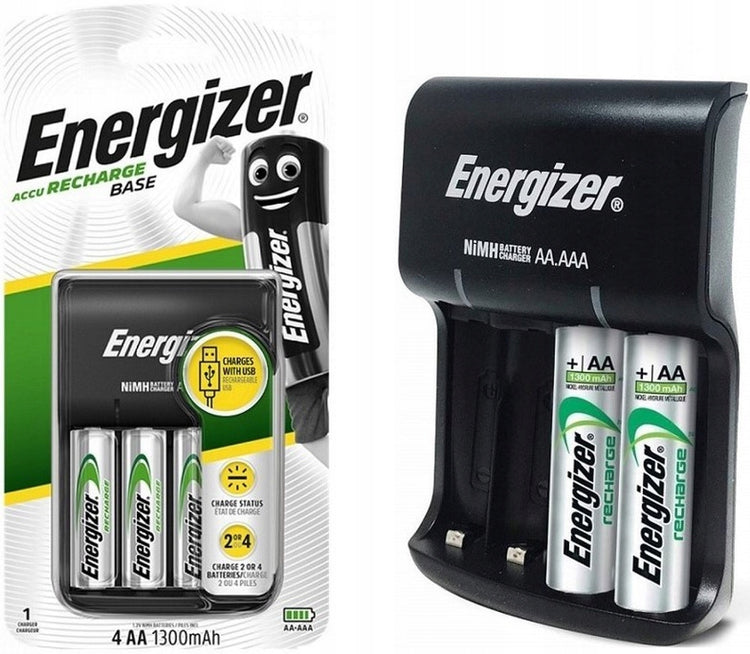 Elementų kroviklis „Energizer Base USB“ + 4 AA akumuliatoriai 1300 mAh