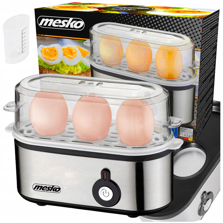 Kiaušinių virimo aparatas „Mesko“ 3 kiaušiniams, 350 W, juodas