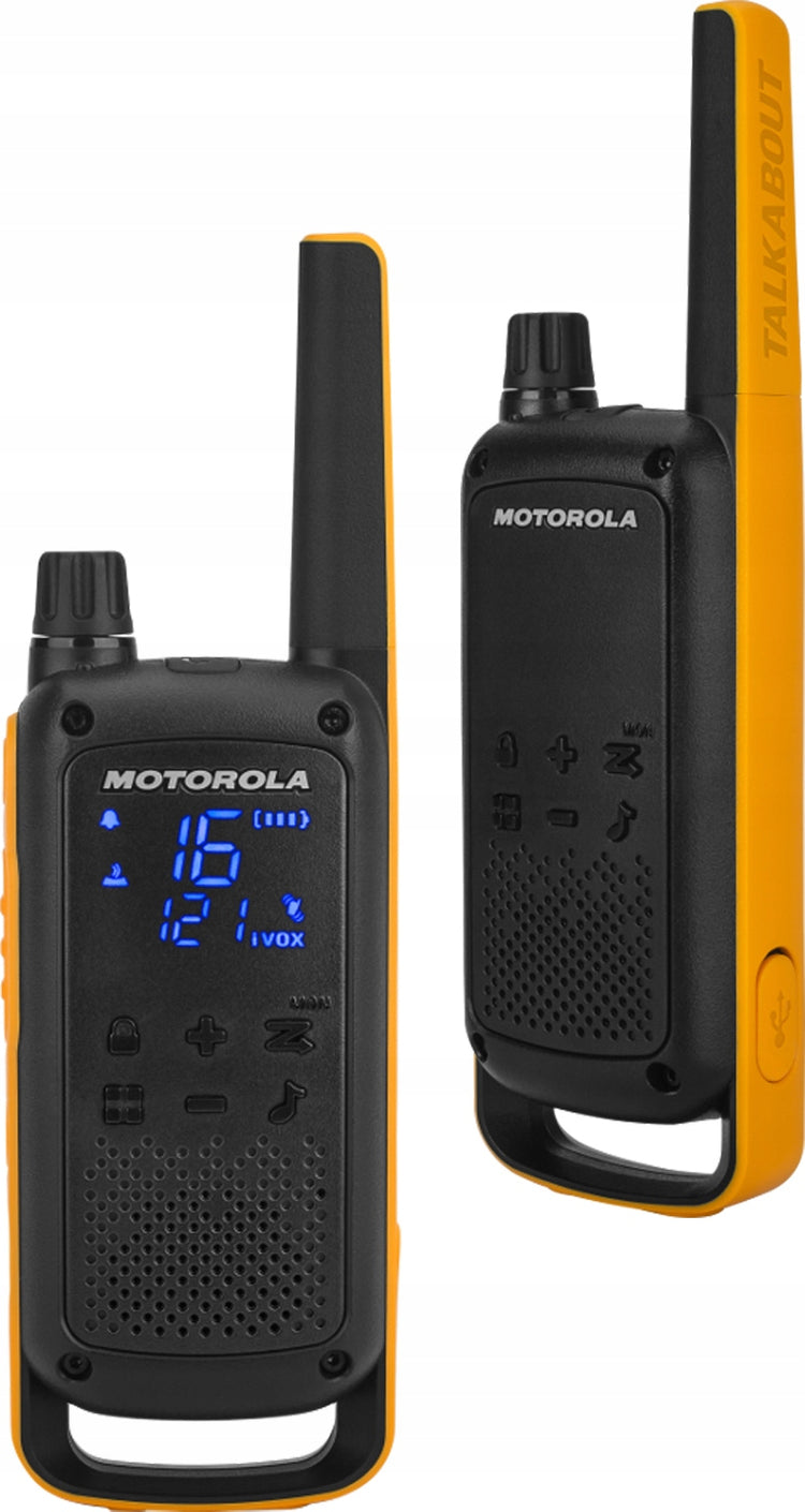 Racijos „Motorola T82 Extreme“ PMR446, IPx4, 2 vnt., iki 10 km