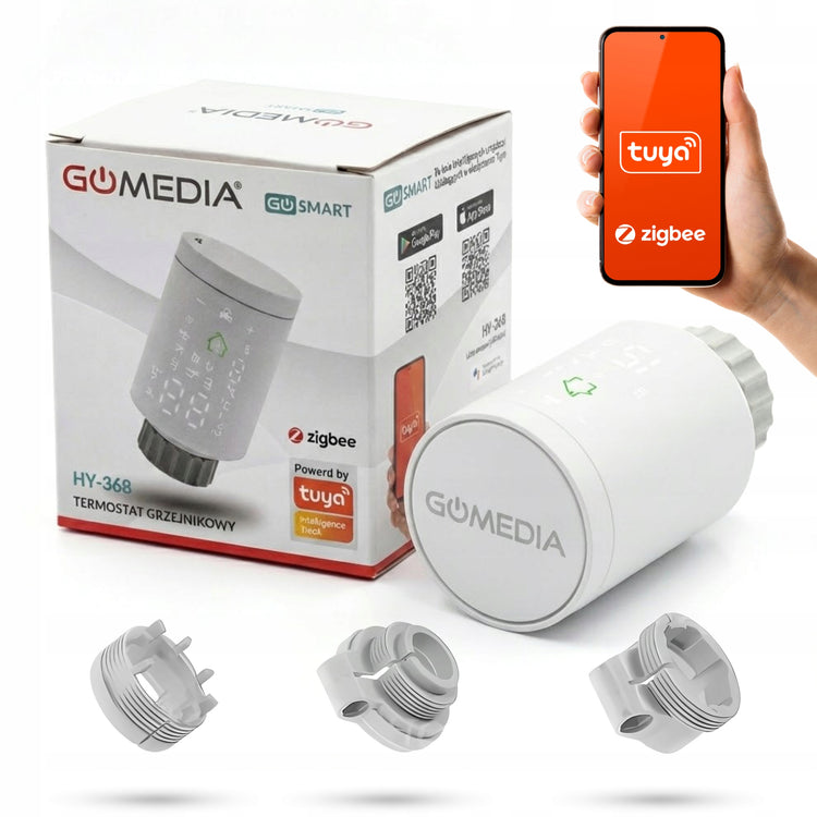 Išmanioji termostatinė radiatoriaus galvutė HY368 Tuya Zigbee