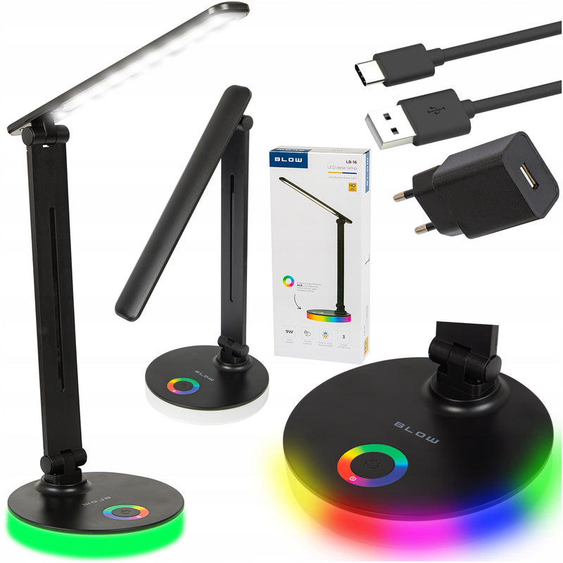 LED stalinė lempa „Blow“ su liečiamuoju valdymu ir RGB, USB