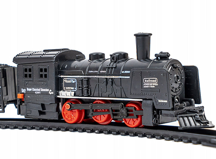 Traukinio rinkinys su bėgiais „Rail King“, click4TOYS