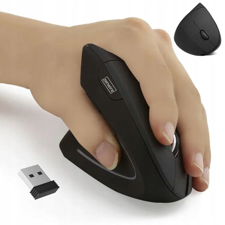 Ergonomiška vertikali belaidė pelė „Zenwire X5“, 1200 DPI, tyli, dešiniarankiams