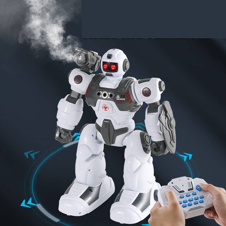 Valdomas robotas „HollaKids TT353“, šaudantis strėlėmis, su garais ir šviesomis
