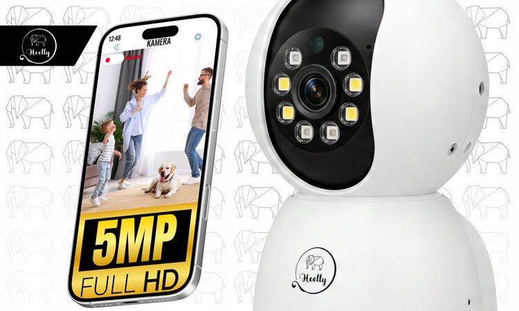 Besisukanti Wi-Fi stebėjimo kamera „Heelly Pro Guard“, 5 MP, priartinimas, judesio aptikimas