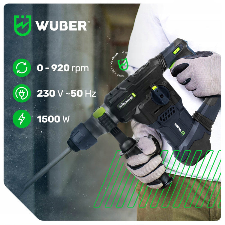 Perforatorius „Wuber“ SDS+, 1500 W, 6 J