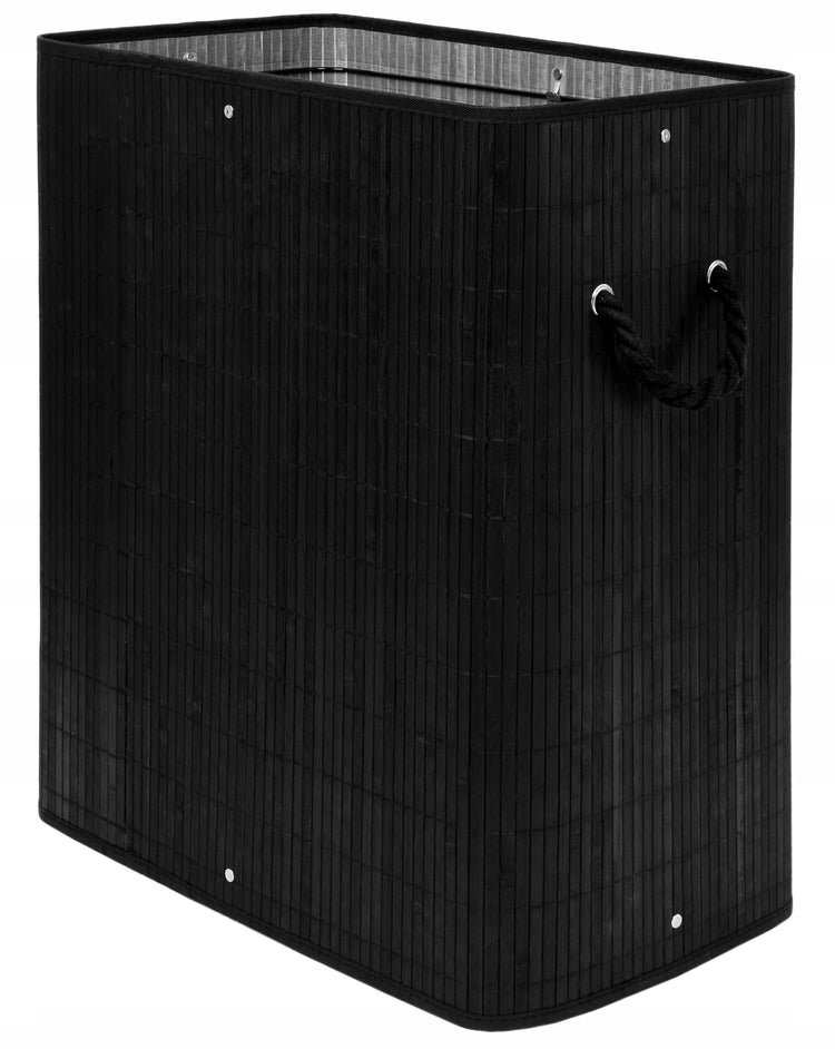 Dviejų skyrių skalbinių krepšys „Gockowiak“, 100 l, juodas