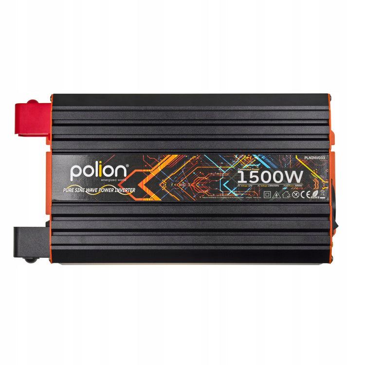 Įtampos keitiklis „Polion“ 12 V / 230 V, 1500 W, gryna sinusinė banga – nuotrauka 2
