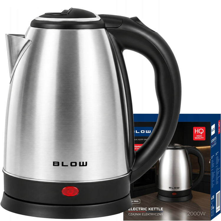 Belaidis plieninis virdulys, 1,8 l, 2000 W, sidabrinis – nuotrauka 1