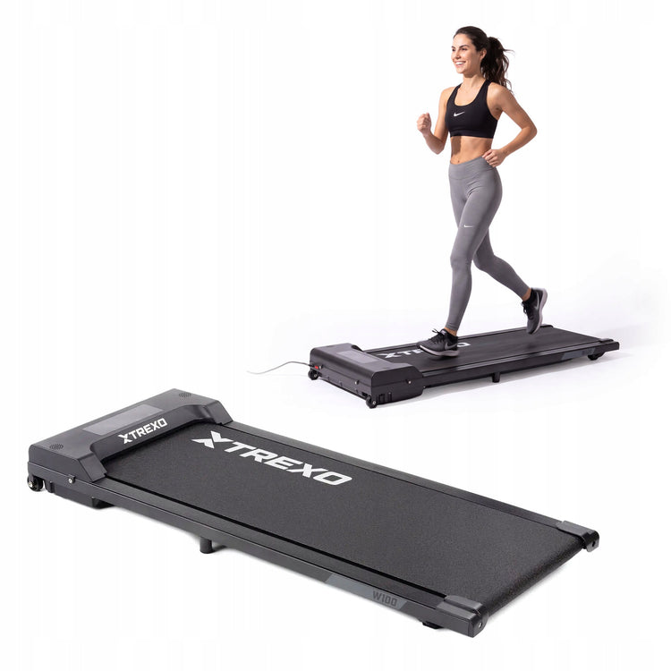 Elektrinis bėgimo takelis po stalu „XTREXO W100“ Walking Pad, 1–6 km/h