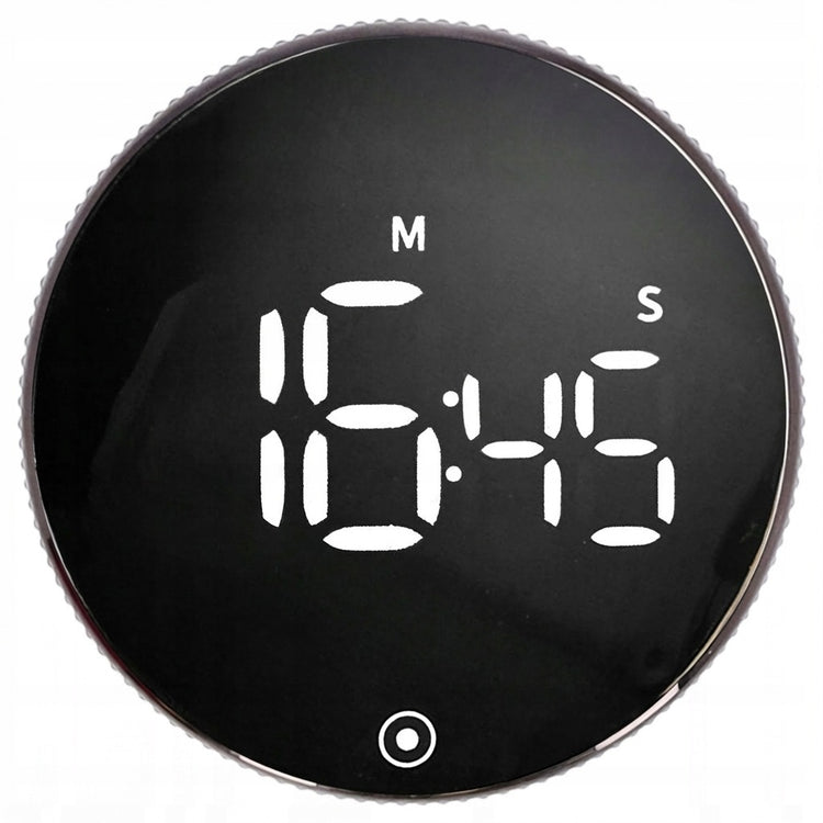 Elektroninis magnetinis virtuvės laikmatis su LED ekranu, 8 × 3 cm, juodas