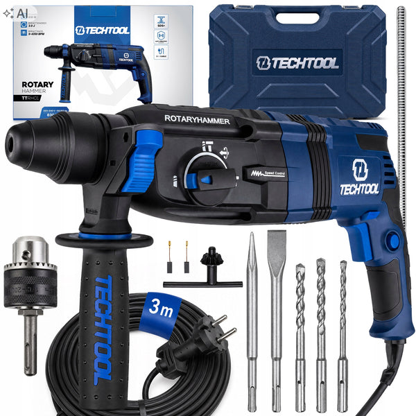 Perforatorius „Techtool“ SDS+, 830 W, 3 J, su 3 m laidu