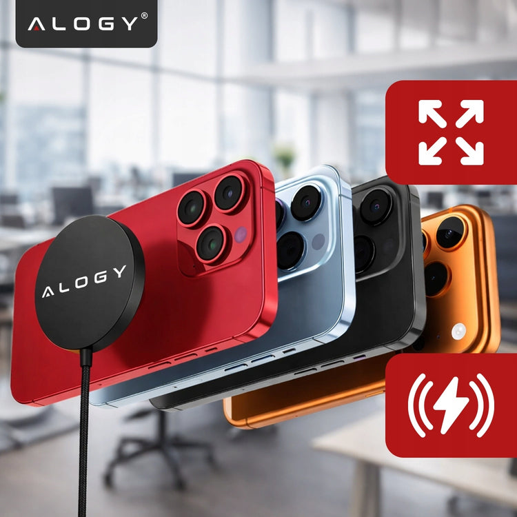 Magnetinis indukcinis kroviklis „Alogy PowerCharge“ Qi2.2, 25 W, su nailoniniu laidu